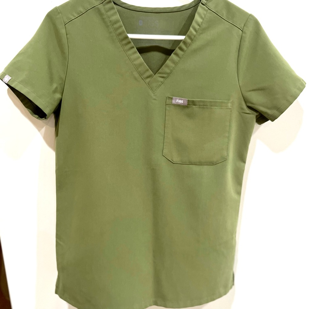 Women’s Figs Dark Olive Scrub Top XXS